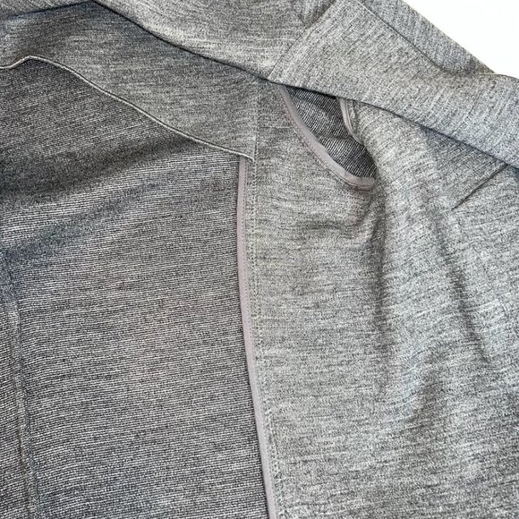 Nordstrom Collection Virgin Wool Knit Sweater Blazer Grey - 12 - Picture 9 of 10